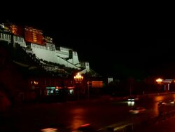 Potala palace at night Stock Footage