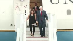 CLEAN : Pence arrives for last leg of South America tour in Panama News Clip