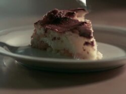 Freshly Baked Piece Of Cheese Cake Stock Footage