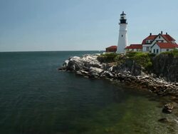 Lighthouse in Maine Stock Footage