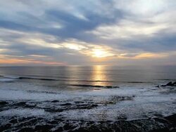 HD Pacific Ocean coast sunset Stock Footage