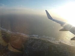 Airplane window view Stock Footage