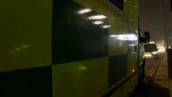 Ambulance paramedics driving off News Clip