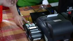 Credit Card Terminal_scene Stock Footage