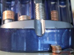 Fast Coin Sorting - Quick, Count the Money Stock Footage