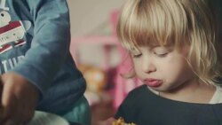 Little Kids Eating Corn on the Cob Stock Footage
