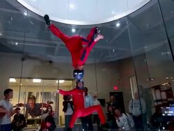 No Planes, No Parachutes: Indoor Skydiving Is Here Stock Footage