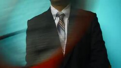 businessman hand with mosquito swatter Stock Footage