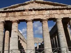 Segesta, the Doric temple from the 5th century B.C. Stock Footage