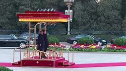 CLEAN : China's Xi greets Djibouti President after military base opening News Clip