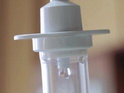 Close up of IV drip in hospital,Tilt Down Stock Footage