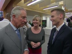 Prince Charles and Camilla meeting with Sky News staff and apprentices News Clip