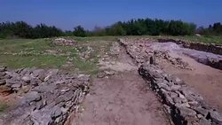 Bulgaria Stone Age Cult Complex Stock Footage