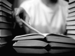 search the books Stock Footage