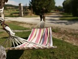 Hammock relaxing point of view Stock Footage