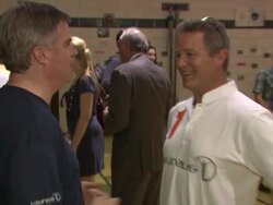 Mercedes Benz USA's Stephen Cannon and Play Rugby's Mark Griffin at  Mercedes-Benz USA Laureus Kick-Off NYC Stock Footage