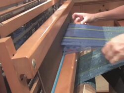 HD Woman Weaving With Loom 1 Stock Footage