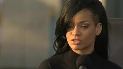 Rihanna and Taylor Kitsch attend Japanese presser on US battleship News Clip