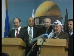 Gaza - Cook meets Arafat during official visit News Clip