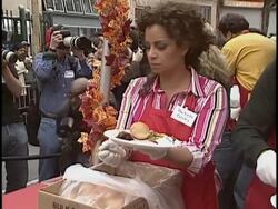 Los Angeles Mission Thanksgiving Stock Footage