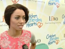 INTERVIEW - Kat Graham on being honored at Children Mending Hearts 6th Annual Fundraiser "Empathy Rocks: A Spring Into Summer Bash" Stock Footage