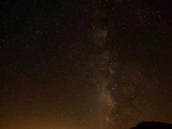 WS T/L Milky way moving across sky over hilltop / Sedona,  Arizona, United States Stock Footage