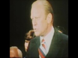 SYND 18 7 76 PRESIDENTIAL CAMPAIGN, PRESIDENT FORD IN HARTFORD, CONNECTICUT AND RONALD REAGAN IN SALT LAKE CITY News Clip