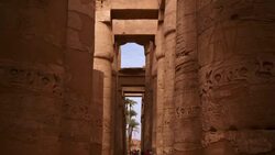 Hypostyle Hall from Karnak Temple, Luxor Egypt Stock Footage