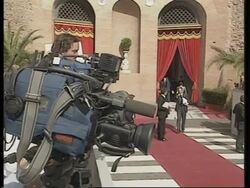 Arrivals for wedding of grandson of ex-king and actress girlfriend News Clip