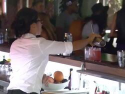 Atmosphere at Joey Fatone And Kym Johnson Host After Party For Premiere Of Dancing With The Stars At Mixology 101 on 9/24/12 in Los Angeles, CA. Stock Footage