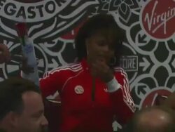 Janet Jackson Signing Copies of Her New CD '20 YO' Stock Footage