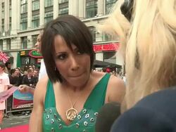 Dame Kelly Holmes at The Great British Premiere of Chariots of Fire at Leicester Square on July 10, 2012 in London, England (Footage by WireImage Video/Getty Images) Stock Footage