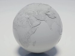 Rotating White Globe Loopable Stock Footage