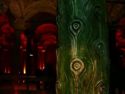 Underground Cistern, Istanbul, Turkey Stock Footage