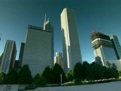 WS PAN Skyscrapers in Chicago / Chicago, Illinois, USA Stock Footage