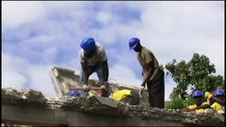 Buildings constructed out of recycled rubble left by quake News Clip
