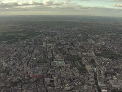 Aerial W/S West End of London looking North Stock Footage