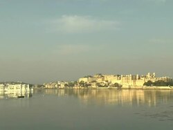 Time Lapse Lake Pichola Udaipur Rajasthan India Stock Footage