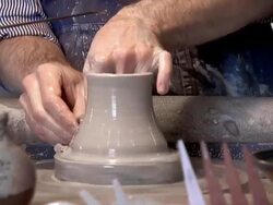 Potter Sculpting Stock Footage