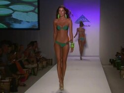 Models walk the runway at Xtra Life Lycra Brand Stock Footage