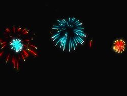 Fireworks + matte loopable Stock Footage