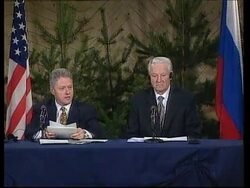 Finland - Yeltsin and Clinton address presser News Clip