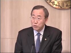 Ban Ki Moon meeting President Mubarak, Egyptian FM on Rice's visit News Clip