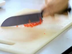 Chopping vegetables Stock Footage