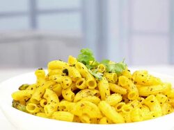Macaroni Pasta cooked in Desi Indian Style Stock Footage