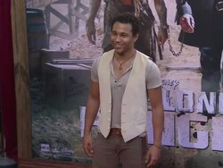 Corbin Bleu at "The Lone Ranger" Los Angeles Premi Stock Footage