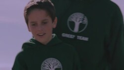 Close up of volunteers moving through check in line Stock Footage