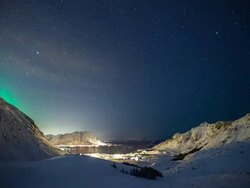 TIME LAPSE: Winter Landscape Aurora Stock Footage