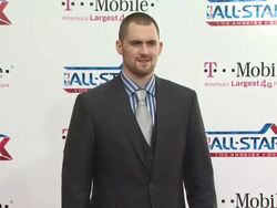 Kevin Love at the T-Mobile Magenta Carpet At The 2011 NBA All-Star Game at Los Angeles CA. (Footage by WireImage Video/GettyImages) Stock Footage