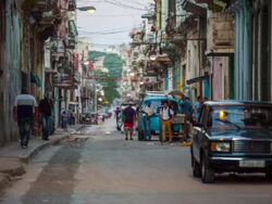 Street Scene in Havana Cuba Stock Footage